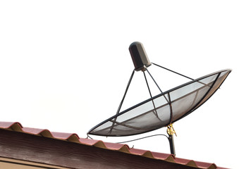 Satellite dish isolated