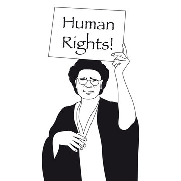 Human rights woman