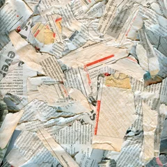 Deurstickers Kranten Abstracte krant vuile beschadigde achtergrond