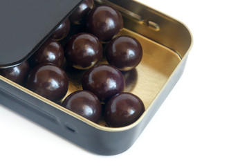 Chocolate balls in box