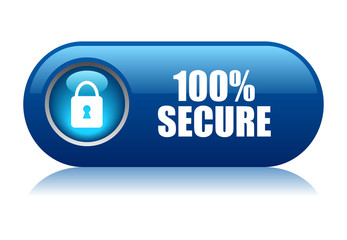100 secure vector button