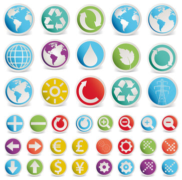 vector set various forms symbols