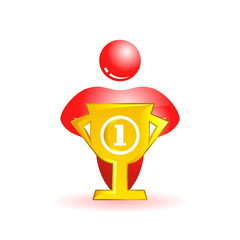 First place. Social people icon