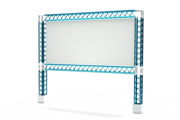 a metal billboard isolated on white