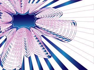 синий фон с бантом и местом для текста