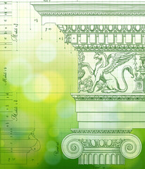 Green Blueprint - ionic architectural order