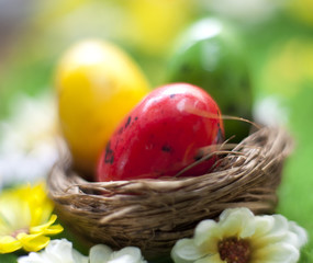 nid d'oeufs de pâques