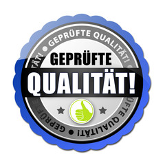 Geprüfte Qualität! Button, Icon