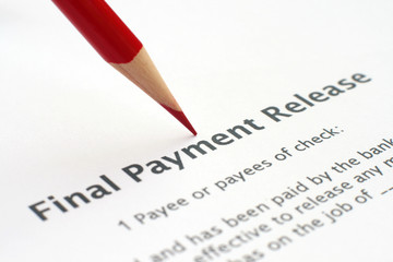 Final payment release