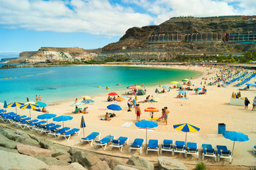 Amadores beach, Gran Canaria - obrazy, fototapety, plakaty