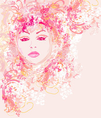 Abstract Beautiful Woman poster