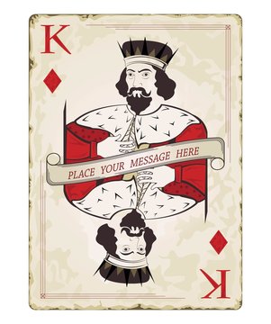 Vintage king of diamonds, playing card
