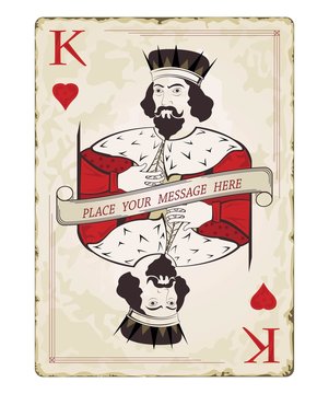 Vintage king of hearts, playing card