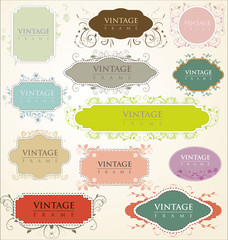 Vintage floral frames