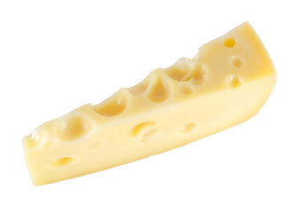 piece of cheese isolated