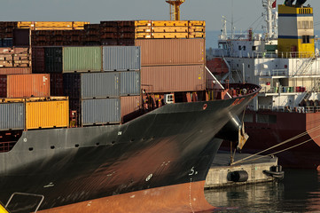 Naklejka premium maritime activity at the Port of Genoa,Italy