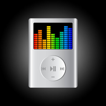 Mp3 player on black background