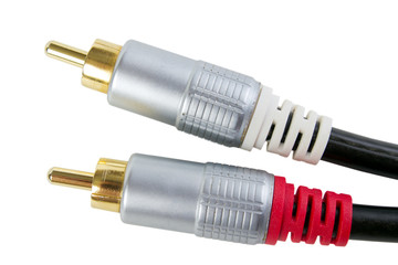 Gold plated RCA stereo audio connectors
