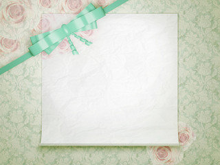 Vintage wedding background with roses.