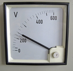 voltmeter  for measurement of electrical power voltage
