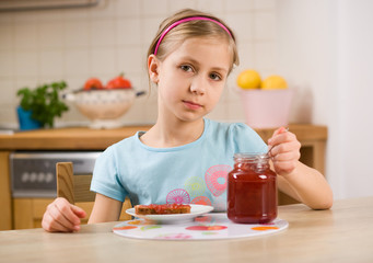 girl with jam