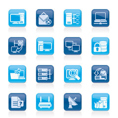 Computer Network and internet icons - vector icon set