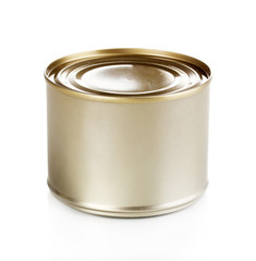 Tin can isolated on white