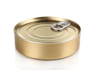Tin can isolated on white