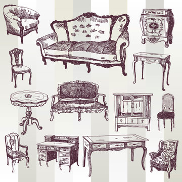 Antique Furniture Doodled