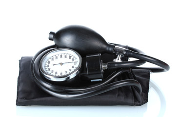 Black tonometer isolated on white