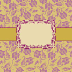 Template frame design for greeting card .