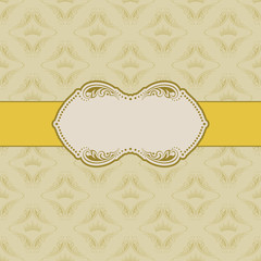 Template frame design for greeting card .