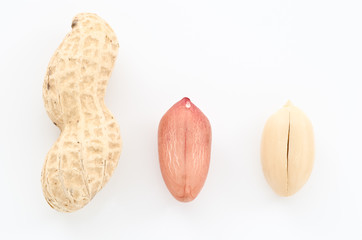 ピーナッツの殻と中身