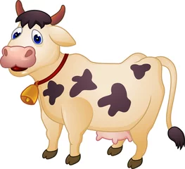 Poster Ferme dessin animé vache