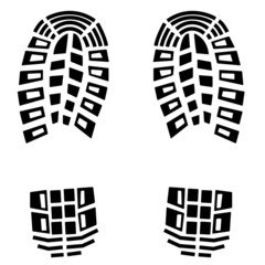 black footstep background