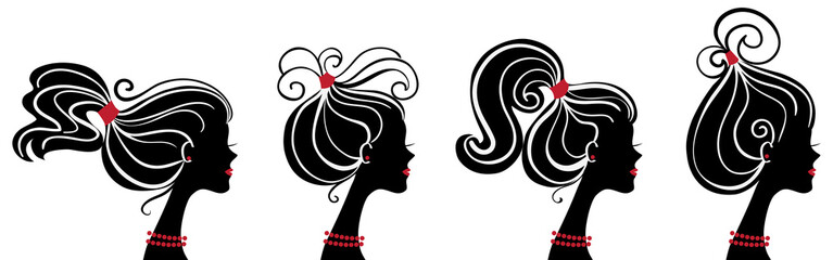 Beautiful women silhouettes