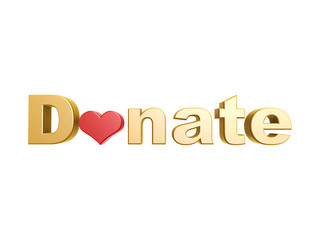 donate red heart symbol