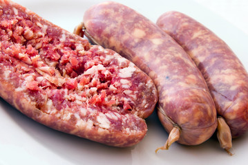 pork meat sausages