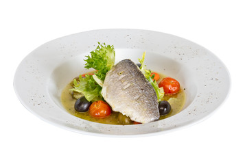 Fish soup with dorado and vegetables