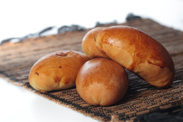 Patty on a wood tablecloth