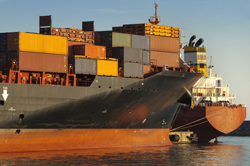 Naklejka premium maritime activity at the Port of Genoa,Italy
