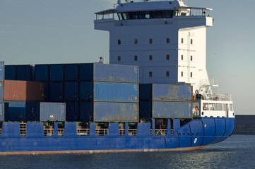 Obraz premium maritime activity at the Port of Genoa,Italy