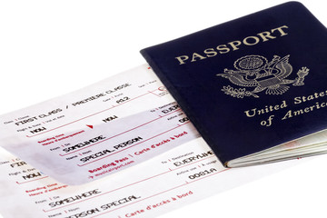 Passport with Boarding pass