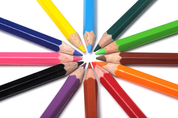 Naklejka premium Multicolored pencils