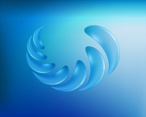 Fototapeta premium Water drops abstract symbol
