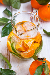 Tangerine and cucumber lemonade