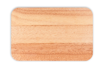 wooden tray isolated on white