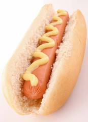 hot dog with mayonnaise