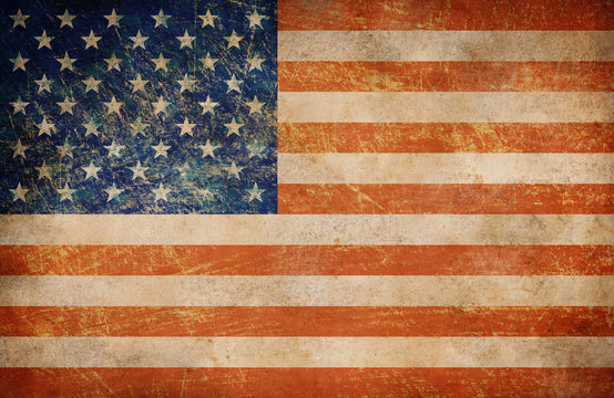 Grunge USA flag as a background