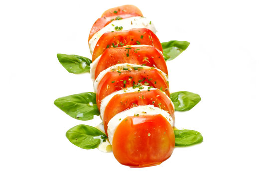 tomate, mozzarela e bas&iacute;lico